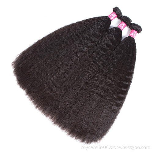 Royce Wholesale Cuticle Aligned Hair Raw Virgin Hair Kinky Straight Bundles with Closure Brazilian Hair Vendors